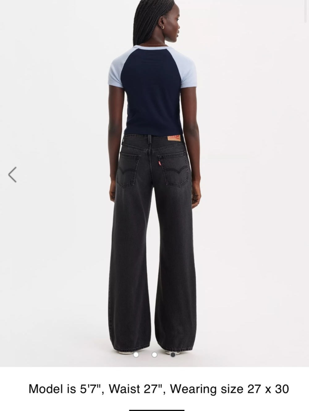 94 Baggy Levi’s Black Wide-Leg Jeans